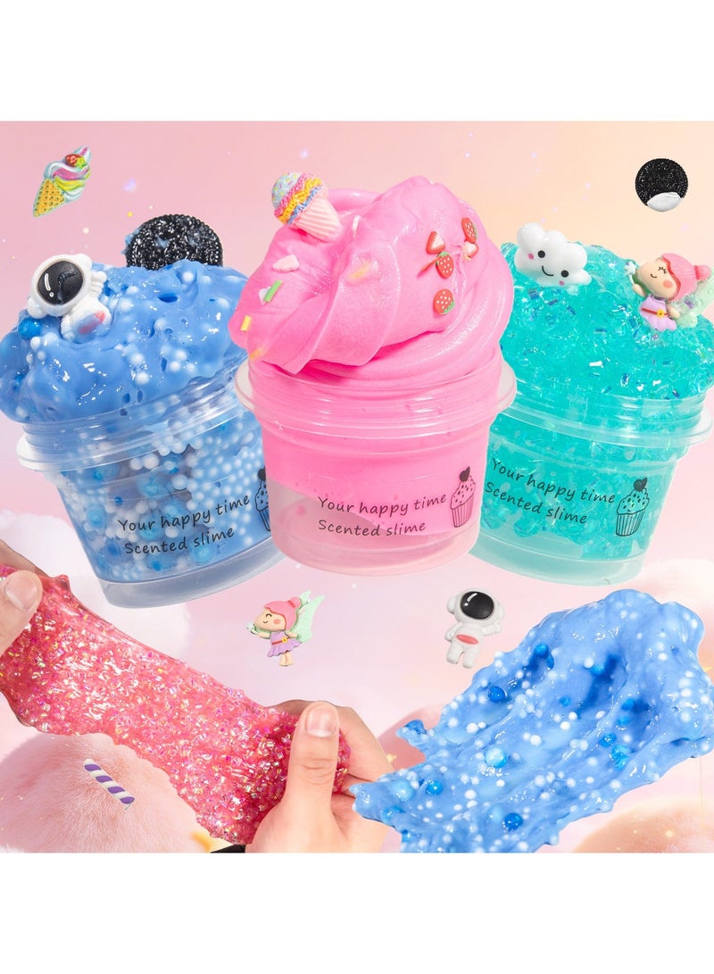 SIMDOW 6 Pack Slimes,Cloud Slime kit for Girls Ages 5-12, Cloud Dough for Kids Slime Set Party kit Goodie Bag Stuffers, Girls Birthday Gift Ideas Cute Stuff - Image 3